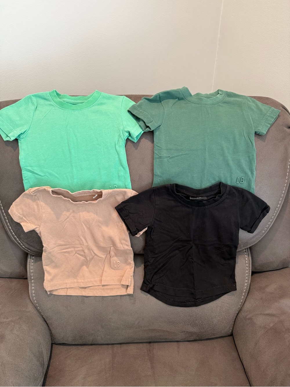 Little Bipsy Short Sleeve Tee Set - Mint, Teal, Beige, Black